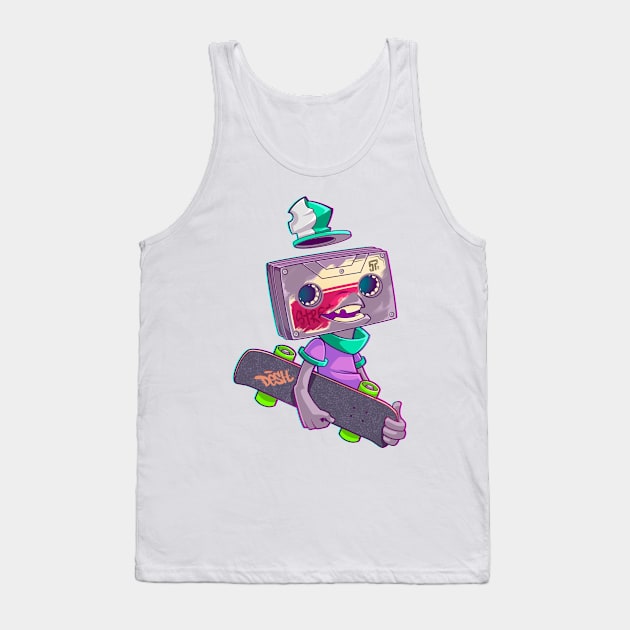 Cassette Man Tank Top by DimkaDesh